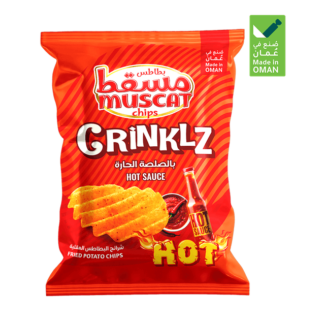 MUSCAT CHIPS CRINKLZ HOT SAUCE 12G