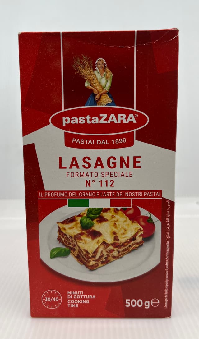 باستا زارا لازانيا رقم 112 500G