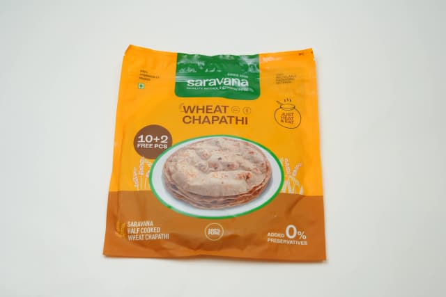 Saravana Half Cooked Wheat Chapati 12 pcs