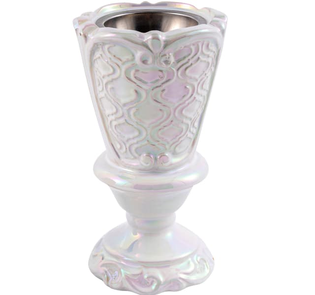 Maple Leaf Oud Bakhoor Ceramic Incense Charcoal Burner 193cm White