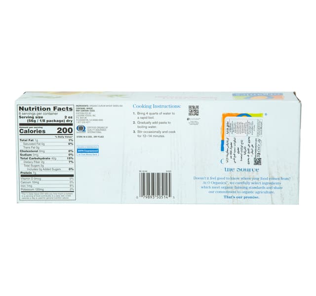 Organics Lasagna Macaroni Product 454 G