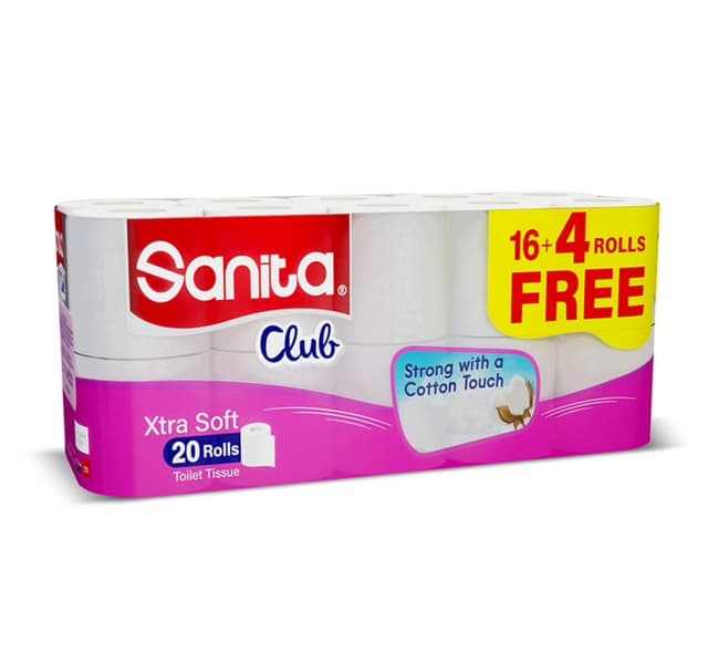 Sanita Club Toilet Tissue 2ply 164 Rolls