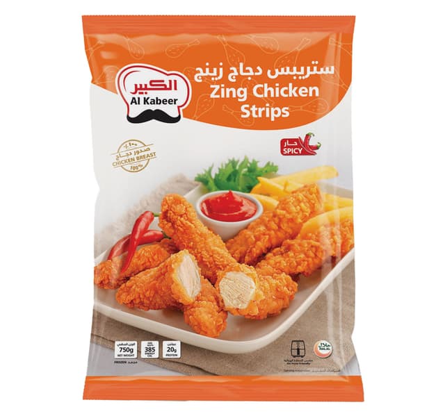 Al Kabeer Zing Spicy Chicken Strips 750 G