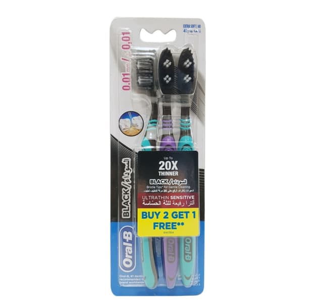 Oral B Ultra Thin Sensitive Toothbrush Extra Soft 3 Pcs