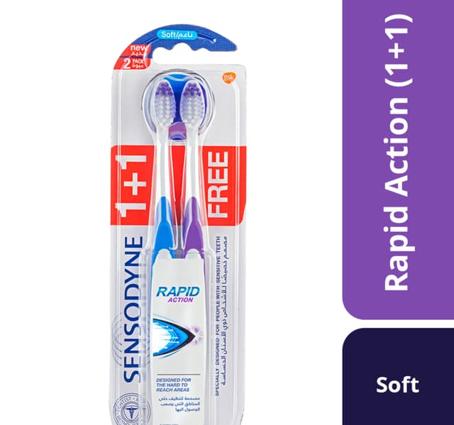 Sensodyne Toothbrush Rapid Action Soft 2 Pcs
