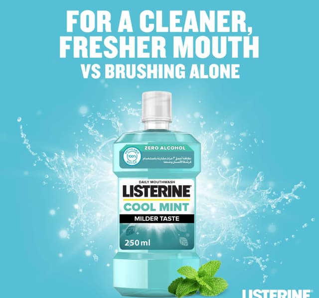Listerine Mouthwash Zero Alcohol Mild Mint 250 Ml