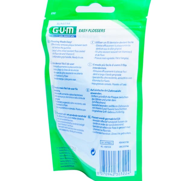 Gum Easy Dental Flossers Fresh Mint 30pcs