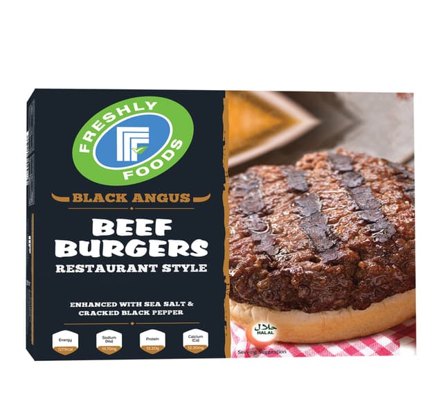 Freshly Foods Black Angus Beef Burgers 454 G