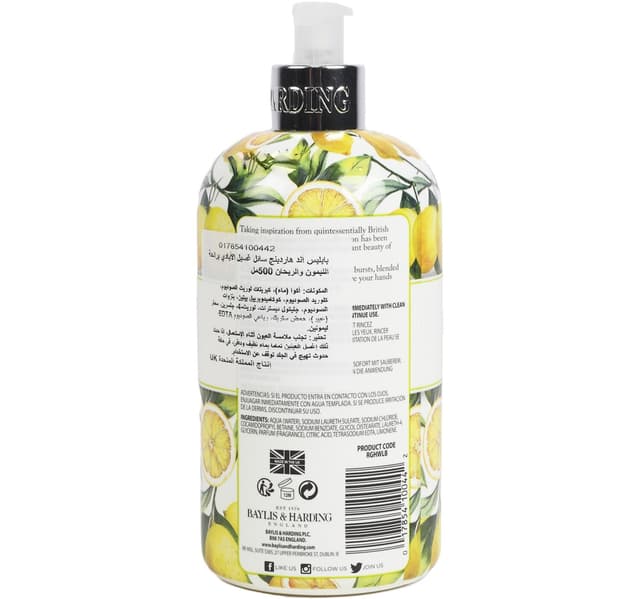 Baylis Harding Royale Garden Lemon Basil Hand Wash 500 Ml