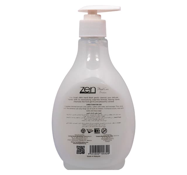 Zen Hand Wash Antibacterial Goat Milk 500 Ml