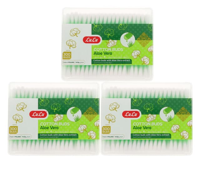 Lulu Cotton Buds With Aloe Vera 3 300pcs