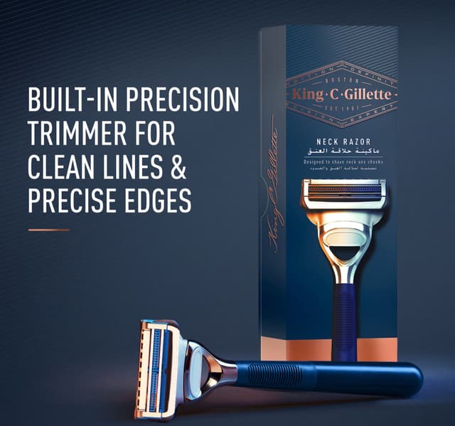 King C Gillette Mens Neck Razor With Gillettes Best Sharpest Stainless