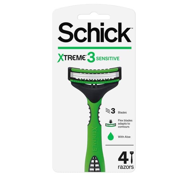Schick Xtreme 3 Sensitive Disposable Razors 4 Pcs