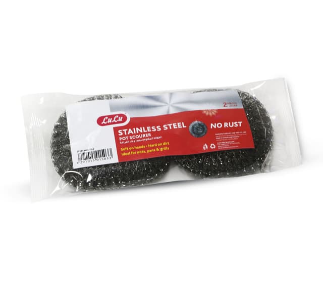 Lulu Stainless Steel Pot Scourer 2 Pcs