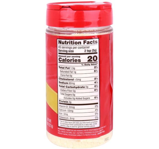 Dutch Farms Gluten Free Freshly Grated Parmesanromano Cheese 227 G