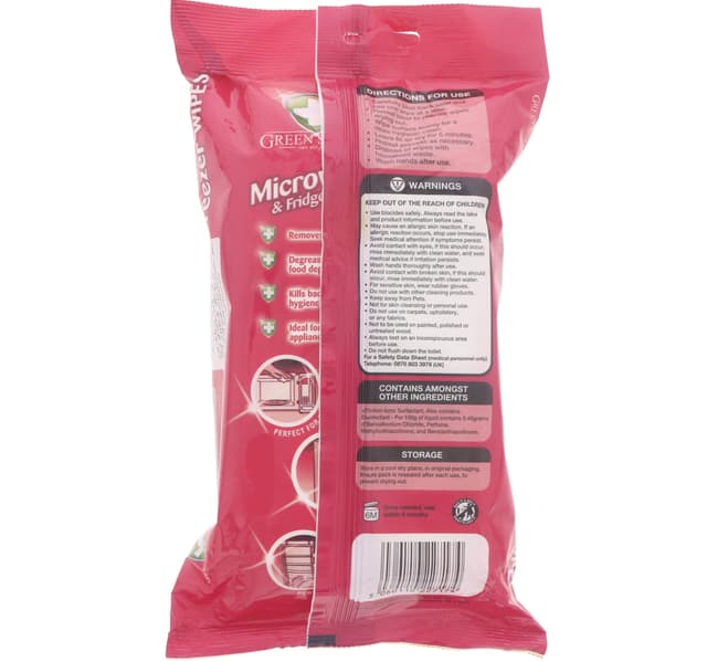 Green Shield Microwave And Fridge Wipes 70pcs