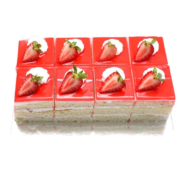 Strawberry Pastry Slice Small 8 Pcs