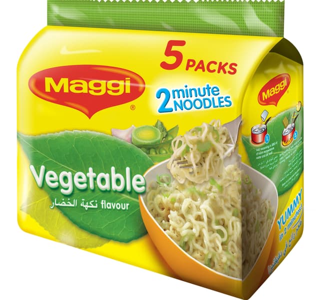 Maggi 2 Minutes Vegetable Noodles 5x77g