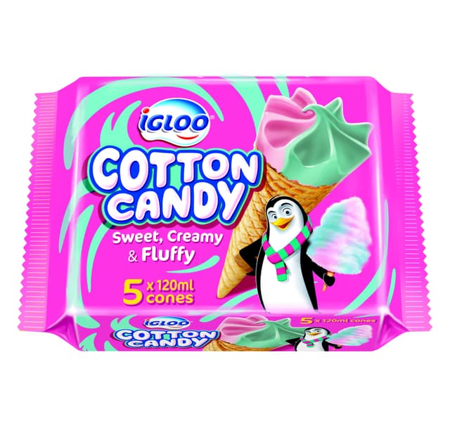 Igloo Cotton Candy Ice Cream Cone 5 120 Ml