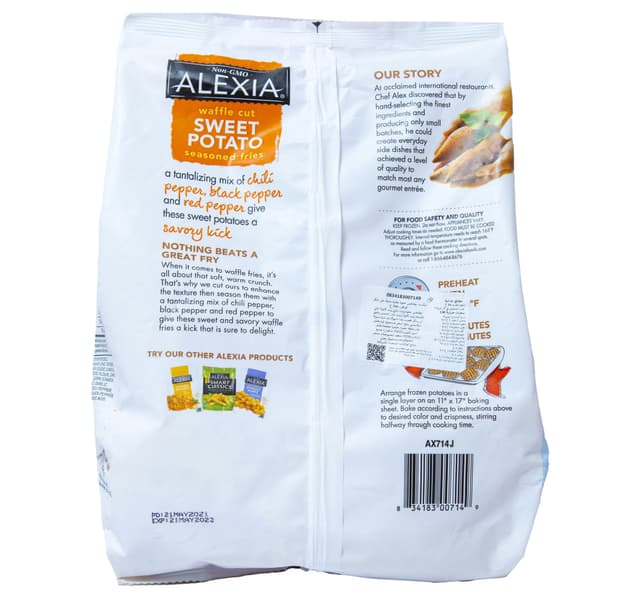 Alexia Waffle Cut Sweet Potato 566 G