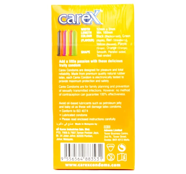 Carex Assorted Flavours Condoms 12pcs