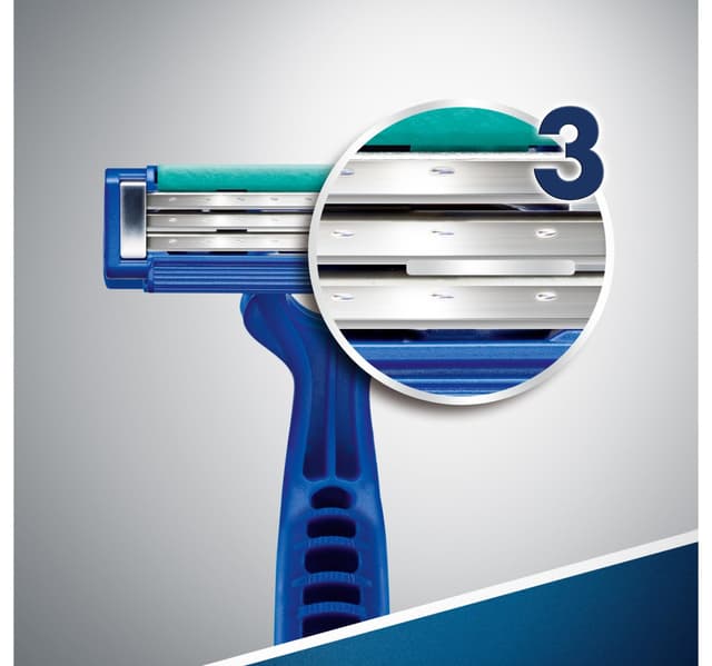 Gillette Blue Simple3 Mens Disposable Razors 4 Pcs