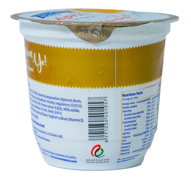 Al Rawabi Apricot Stirred Yoghurt130 G