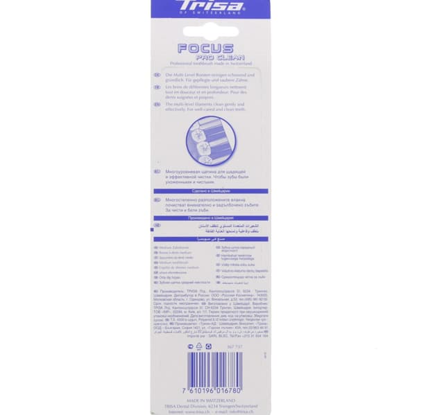 Trisa Focus Toothbrush Medium Assorted 4 Pcs