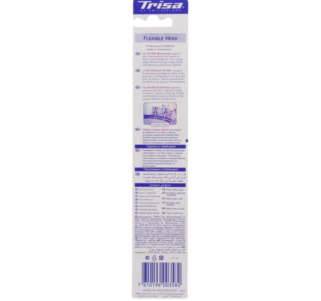 Trisa Flexible Head Soft Toothbrush Assorted Colours 1 pc