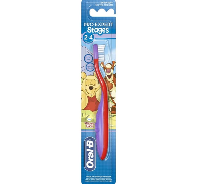 Oralb Stages 2 2 4 Years Manual Kids Toothbrush Assorted Color