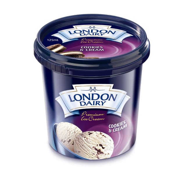 London Dairy Cookies Cream Ice Cream 125 Ml