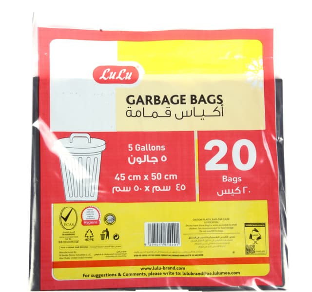 Lulu Garbage Bags 5 Gallon 45cm 50cm 20pcs