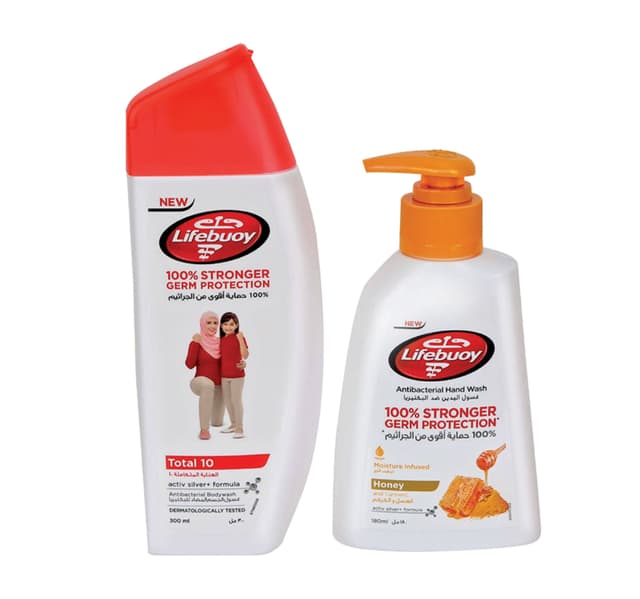 Lifebuoy Bodywash Total 10 300 Ml Handwash 180 Ml