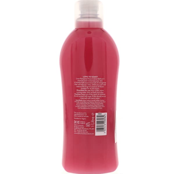 Pampered Love To Soak Rose Creme Bath 1 Litre