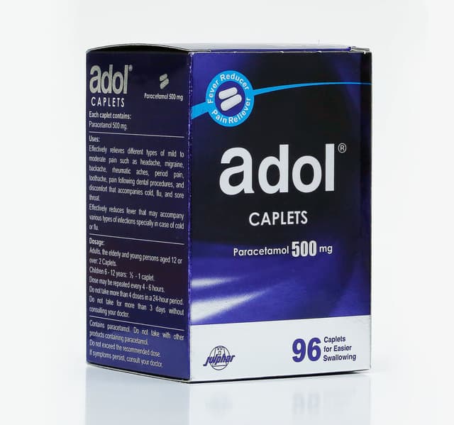 Adol Paracetamol Caplets 96pcs