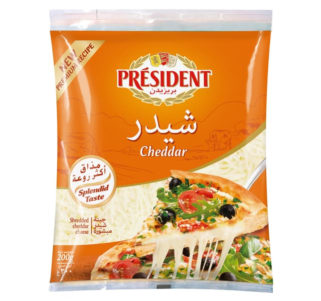 President Shredded Cheddar Cheese 200 G
