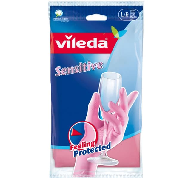 VILEDA GLOVES SENSITIVE LARGE 1 PAIR