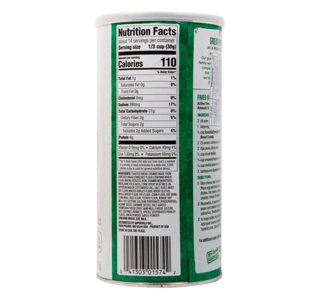 Essential Everyday Italian Style Bread Crumbs 425 G