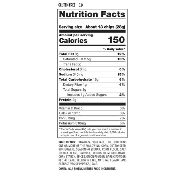 Herrs Red Hot Potato Chips 28 G