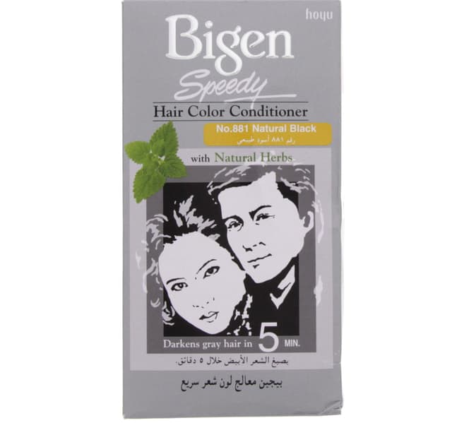 Bigen Speedy Natural Black Hair Color Conditioner No881 1 Pkt