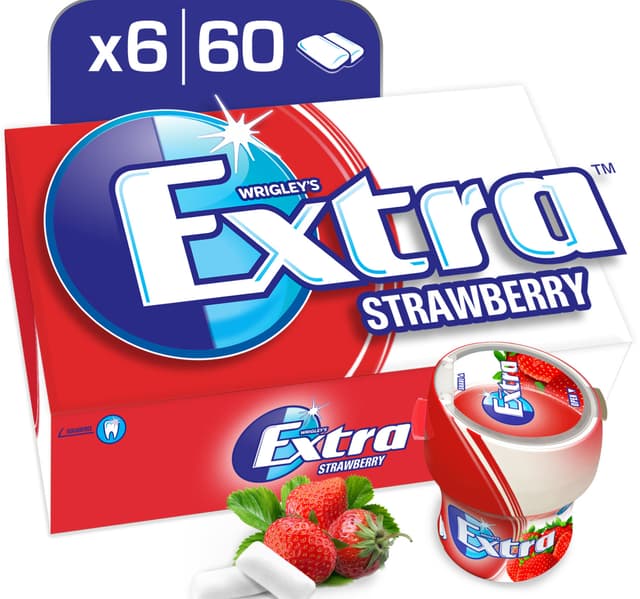 Wrigley S Extra Sugar Free Strawberry Chewing Gum 60 Pcs