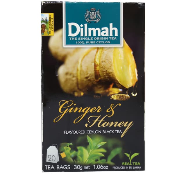 Dilmah Flavoured Ceylon Black Tea Ginger And Honey 20 Teabags