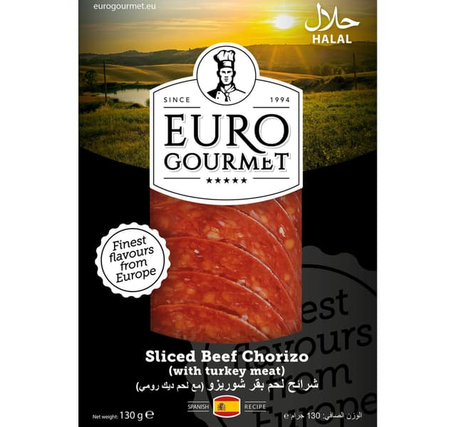 Euro Gourmet Sliced Beef Chorizo 130 G