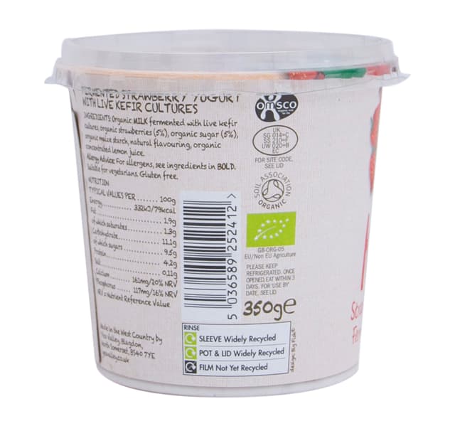 Yeo Valley Kefir Organic Strawberry Yogurt 350 G
