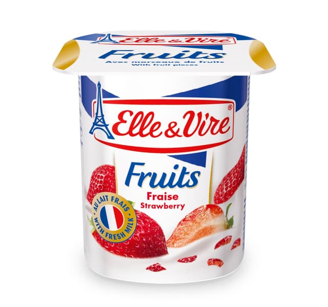 Elle Vire Fruits Yogurt Strawberry 125 G