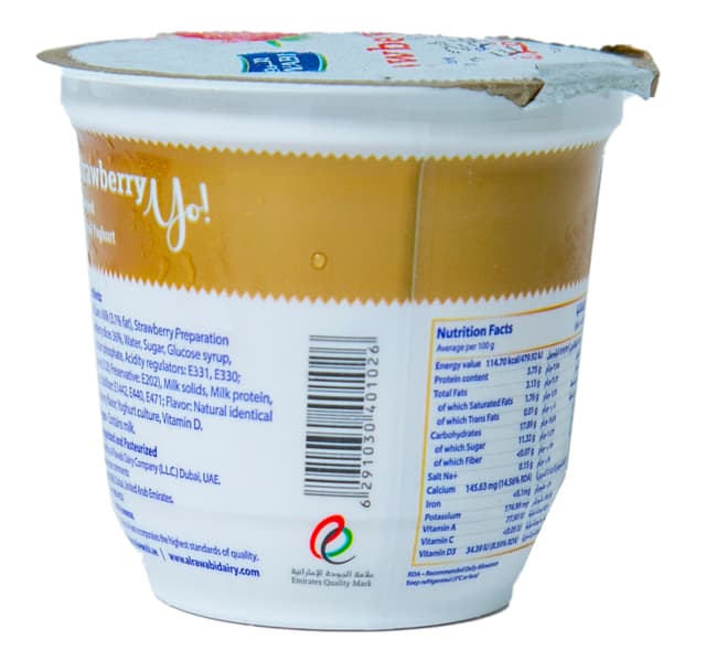 Al Rawabi Strawberry Stirred Yoghurt 130 G