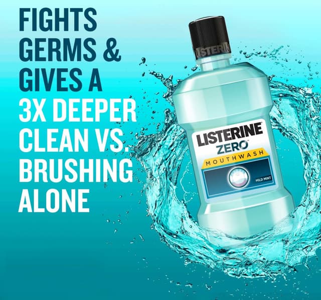 Listerine Mouthwash Zero Alcohol Mild Mint 500 Ml