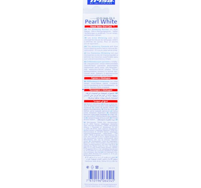Trisa Pearl White Toothbrush Medium 1 Pc