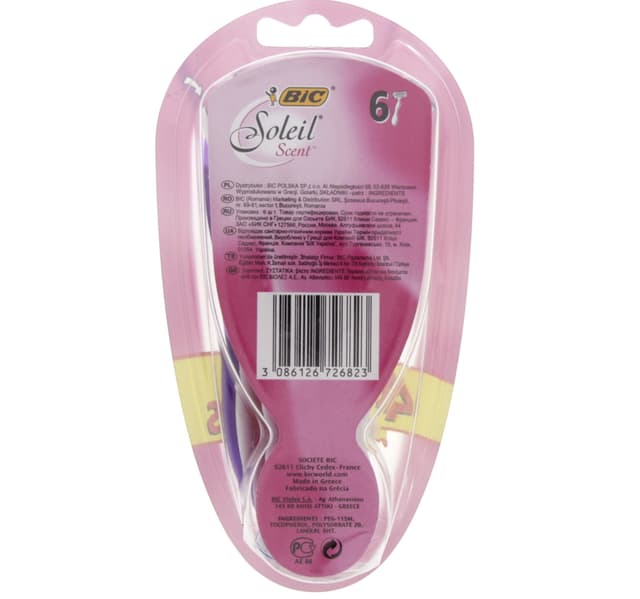 Bic Soleil Scent Shaver 6 Pcs