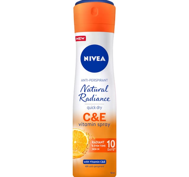 Nivea Natural Radiance Vitamin Ce Antiperspirant Spray For Women 150 Ml